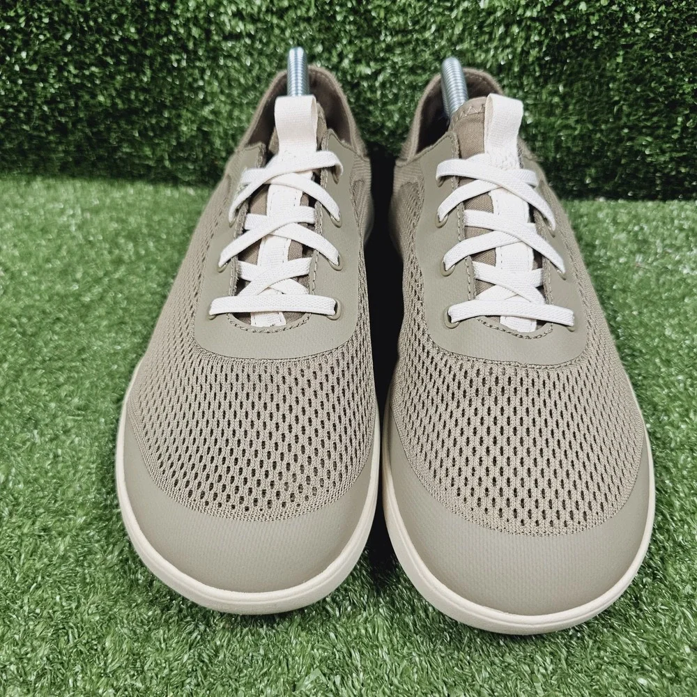 Olukai Moku Pae Khaki Clay Mesh Slip On Comfort Boat Shoes Mens Size 9.5
